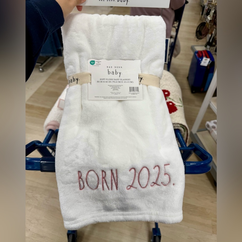 Rae Dunn Baby Blanket Born 2025 - Picture 1 of 2
